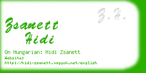 zsanett hidi business card